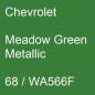 Preview: Chevrolet, Meadow Green Metallic, 68 / WA566F.